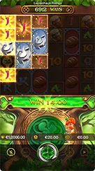 Leprechaun Riches · Pemeriksaan tiga data angka pada panel status tengah